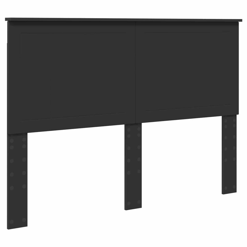 Ramka łóżka Czarny 140 x 200 cm Lite drewno sosnowe