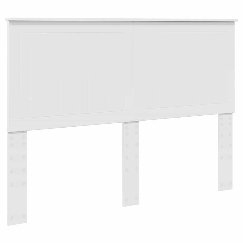 Ramka łóżka Z zagłówkiem Biały 140 x 190 cm Lite drewno sosnowe