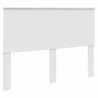 Ramka łóżka Z zagłówkiem Biały 140 x 190 cm Lite drewno sosnowe