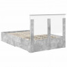 Ramka łóżka Betonowy szary 120 x 200 cm Materiał drewnopochodny