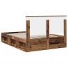 Ramka łóżka Stare drewno 140 x 190 cm Lite drewno sosnowe