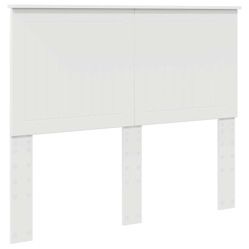 Ramka łóżka Z zagłówkiem Biały 120 x 200 cm Lite drewno sosnowe