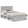 Ramka łóżka Betonowy 120 x 200 cm Lite drewno sosnowe