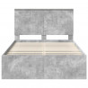 Ramka łóżka Betonowy 120 x 200 cm Lite drewno sosnowe