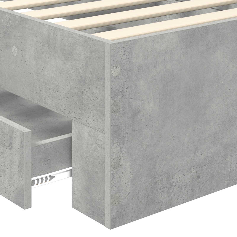 Ramka łóżka z szufladą Z zagłówkiem Materiał drewnopochodny
