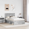 Ramka łóżka Betonowy 120 x 190 cm Lite drewno sosnowe