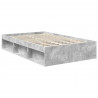 Ramka łóżka Betonowy 120 x 190 cm Lite drewno sosnowe