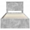 Ramka łóżka Szary beton 100 x 200 cm Lite drewno sosnowe