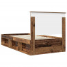 Ramka łóżka Stare drewno 100 x 200 cm Lite drewno sosnowe
