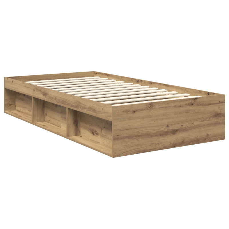 Ramka łóżka Dąb rzemieślniczy 100 x 200 cm Lite drewno sosnowe