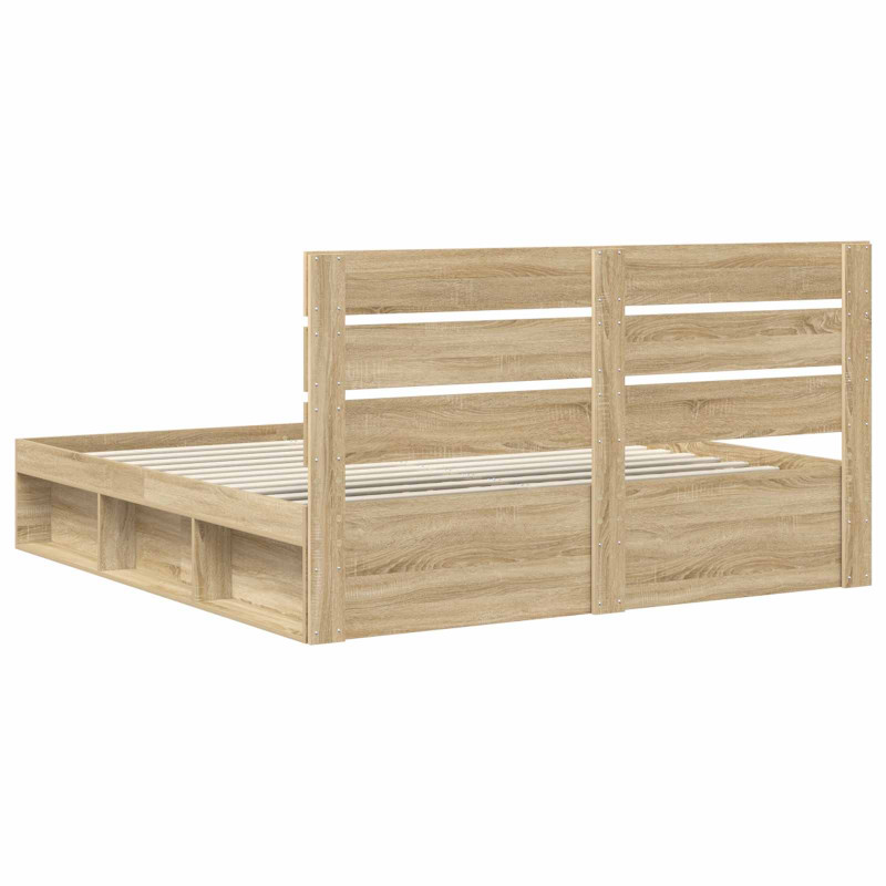 Ramka łóżka Sonoma 200 x 200 cm Lite drewno sosnowe