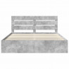 Ramka łóżka Betonowy 200 x 200 cm Lite drewno sosnowe