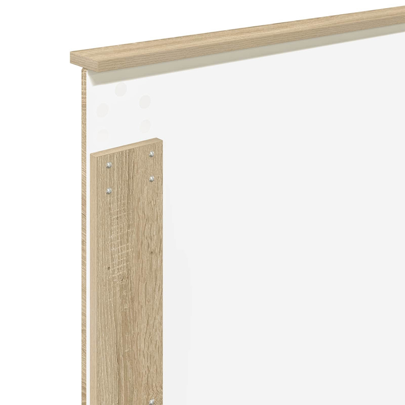 Ramka łóżka Dąb Sonoma 90 x 190 cm Lite drewno sosnowe