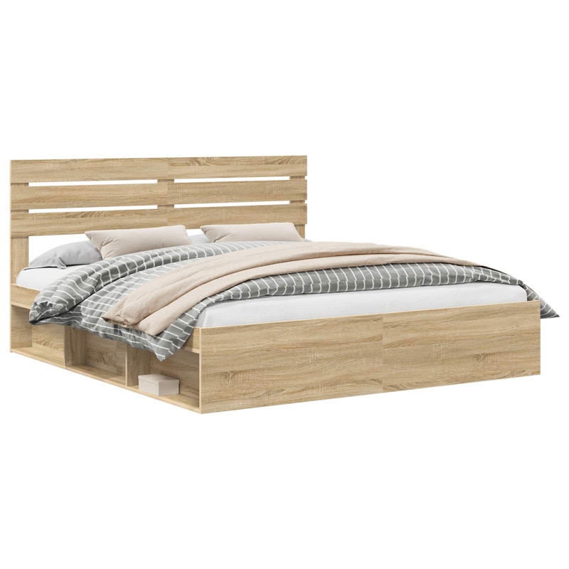 Ramka łóżka Sonoma 200 x 200 cm Lite drewno sosnowe