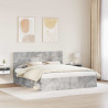 Ramka łóżka Betonowy 180 x 200 cm Lite drewno sosnowe