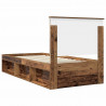 Ramka łóżka Stare drewno 90 x 200 cm Lite drewno sosnowe