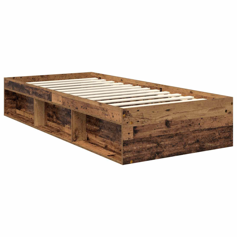 Ramka łóżka Stare drewno 90 x 190 cm Lite drewno sosnowe