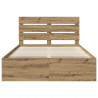 Ramka łóżka Dąb rzemieślniczy 160 x 200 cm Lite drewno sosnowe