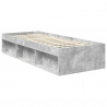 Ramka łóżka Szary beton 75 x 190 cm Lite drewno sosnowe