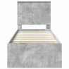 Ramka łóżka Szary beton 75 x 190 cm Lite drewno sosnowe