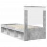 Ramka łóżka Szary beton 75 x 190 cm Lite drewno sosnowe