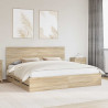 Ramka łóżka Dąb Sonoma 200 x 200 cm Drewno inżynieryjne