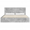 Ramka łóżka Betonowy szary 200 x 200 cm Drewno inżynieryjne