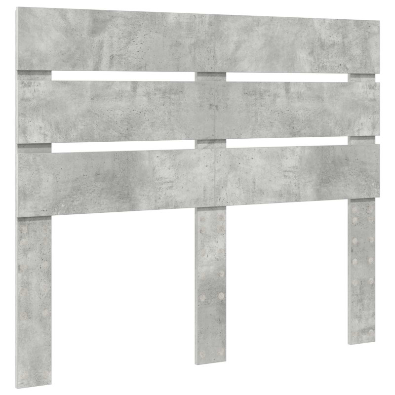 Ramka łóżka Szary beton 135 x 190 cm Lite drewno sosnowe