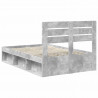 Ramka łóżka Betonowy 120 x 190 cm Lite drewno sosnowe