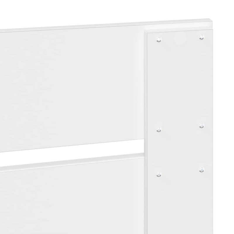 Ramka łóżka Z zagłówkiem Biały 90 x 200 cm Lite drewno sosnowe