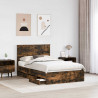 Ramka łóżka Dąb wędzony 120 x 200 cm Drewno inżynieryjne