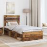 Ramka łóżka Stare drewno 90 x 190 cm Lite drewno sosnowe