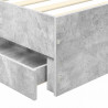 Ramka łóżka Betonowy szary 100 x 200 cm Drewno inżynieryjne