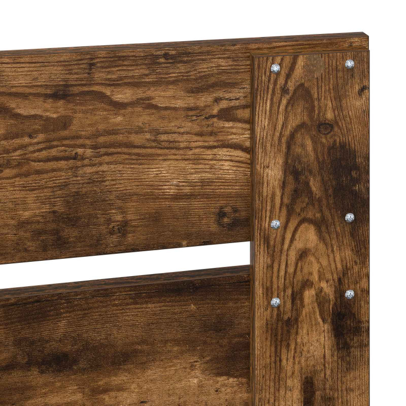 Ramka łóżka Dąb wędzony 75 x 190 cm Lite drewno sosnowe