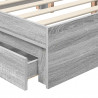 Łóżko z miejscem do przechowywania Szary Sonoma 140 x 200 cm