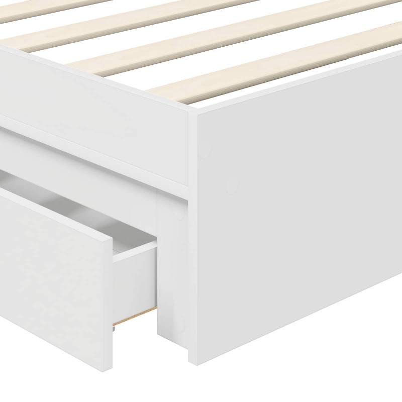 Łóżko z miejscem do przechowywania Szary Sonoma 135 x 190 cm
