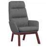 Krzesło wypoczynkowe, jasnoszare, obite tkaniną