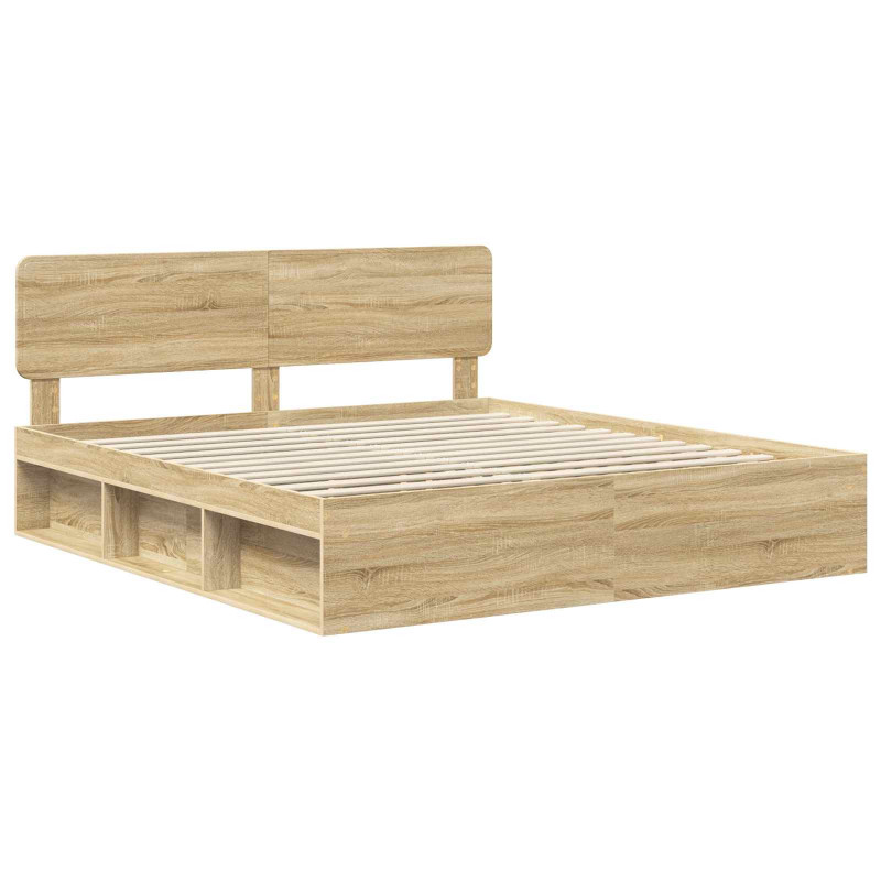 Ramka łóżka Sonoma 200 x 200 cm Lite drewno sosnowe