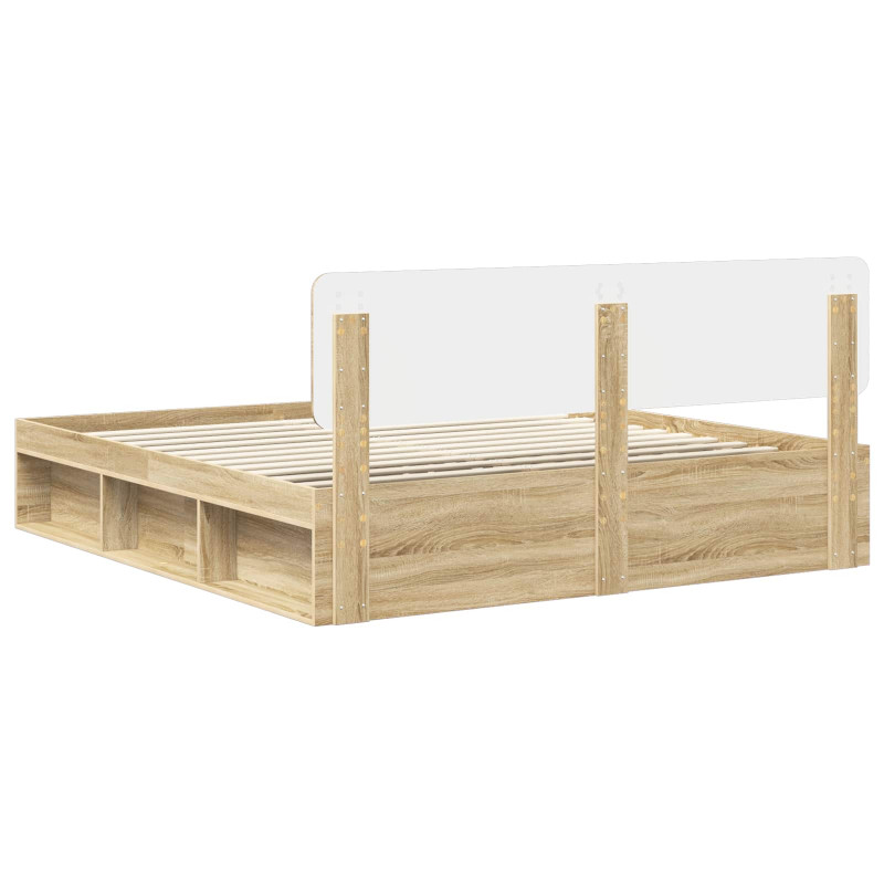 Ramka łóżka Sonoma 200 x 200 cm Lite drewno sosnowe