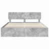 Ramka łóżka Betonowy 200 x 200 cm Lite drewno sosnowe