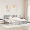 Ramka łóżka Betonowy 180 x 200 cm Lite drewno sosnowe