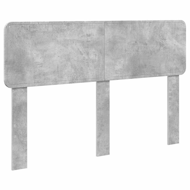 Ramka łóżka Szary beton 150 x 200 cm Lite drewno sosnowe