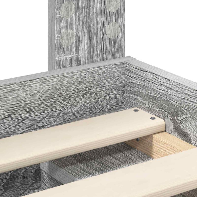 Ramka łóżka Szary Sonoma 150 x 200 cm Lite drewno sosnowe