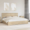 Ramka łóżka Dąb Sonoma 200 x 200 cm Materiał drewnopochodny