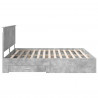 Ramka łóżka Betonowy szary 200 x 200 cm Materiał drewnopochodny