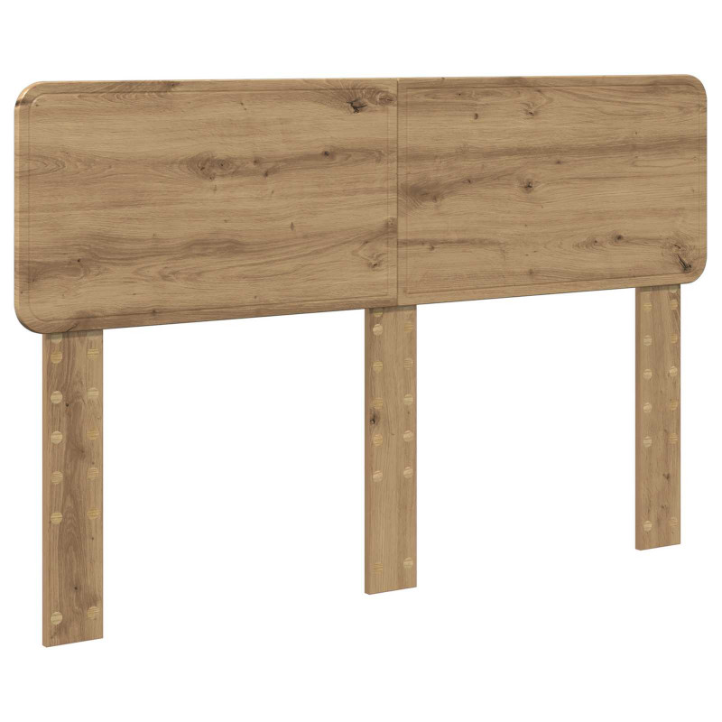 Ramka łóżka Dąb rzemieślniczy 140 x 190 cm Lite drewno sosnowe