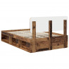 Ramka łóżka Stare drewno 135 x 190 cm Lite drewno sosnowe