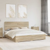 Ramka łóżka Dąb Sonoma 200 x 200 cm Materiał drewnopochodny