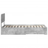 Ramka łóżka Betonowy szary 100 x 200 cm Materiał drewnopochodny