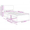 Ramka łóżka Z zagłówkiem Sonoma 90 x 190 cm Lite drewno sosnowe